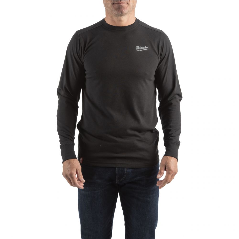 Hybrid-Langarm-Shirt schwarz 